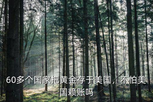 60多個國家把黃金存于美國，不怕美國賴賬嗎