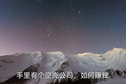 手里有個(gè)空殼公司，如何賺錢