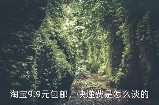 淘寶9.9元包郵，快遞費是怎么談的