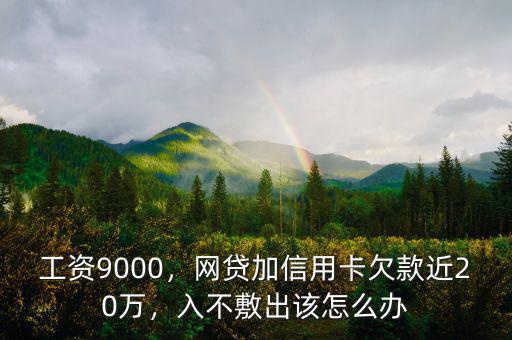 工資9000，網(wǎng)貸加信用卡欠款近20萬(wàn)，入不敷出該怎么辦