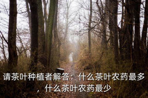 請茶葉種植者解答：什么茶葉農(nóng)藥最多，什么茶葉農(nóng)藥最少