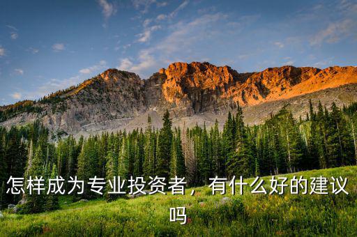 作為專(zhuān)業(yè)的投資者一天會(huì)做些什么,怎樣成為專(zhuān)業(yè)投資者