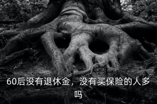 60后沒有退休金，沒有買保險的人多嗎
