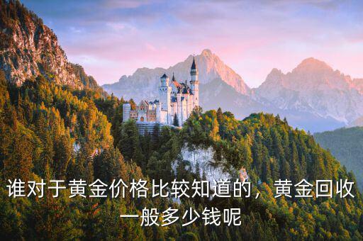誰對于黃金價格比較知道的，黃金回收一般多少錢呢