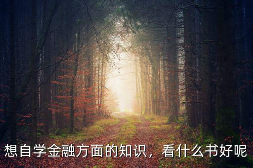 想自學(xué)金融方面的知識，看什么書好呢