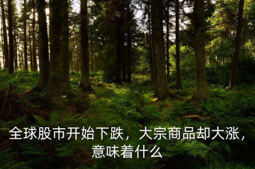 全球股市開(kāi)始下跌，大宗商品卻大漲，意味著什么