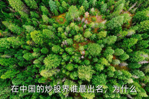 在中國的炒股界誰最出名，為什么