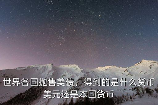 世界各國拋售美債，得到的是什么貨幣美元還是本國貨幣