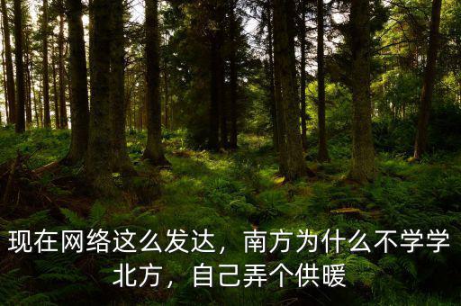 現(xiàn)在網(wǎng)絡(luò)這么發(fā)達(dá)，南方為什么不學(xué)學(xué)北方，自己弄個(gè)供暖
