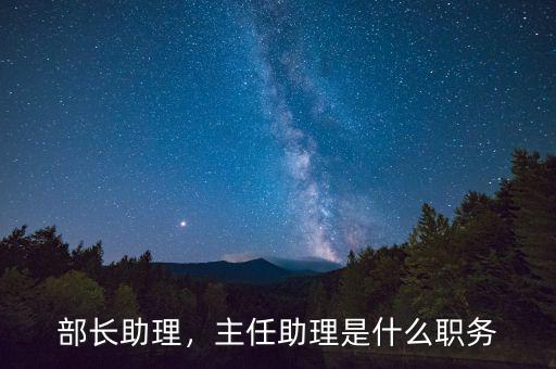 部長(zhǎng)助理，主任助理是什么職務(wù)