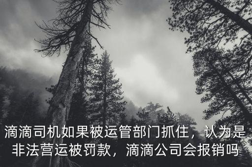 滴滴司機(jī)如果被運管部門抓住，認(rèn)為是非法營運被罰款，滴滴公司會報銷嗎