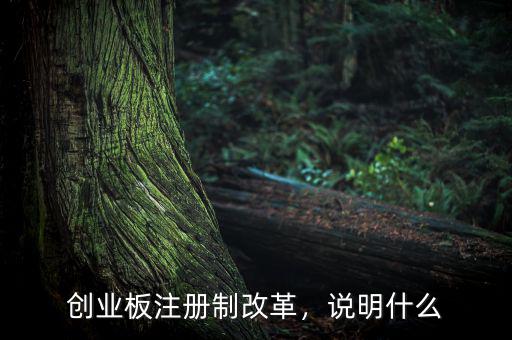 創(chuàng)業(yè)板注冊制改革，說明什么
