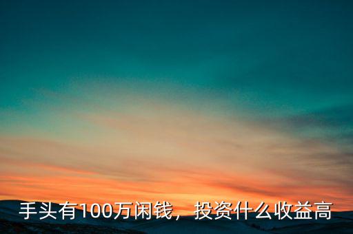 手頭有100萬閑錢，投資什么收益高