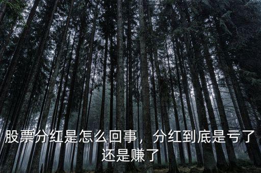 股票分紅是怎么回事，分紅到底是虧了還是賺了