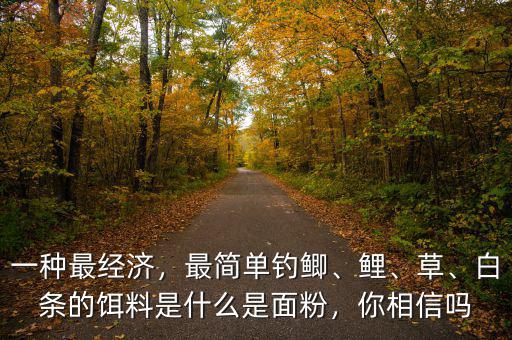 一種最經(jīng)濟(jì)，最簡單釣鯽、鯉、草、白條的餌料是什么是面粉，你相信嗎