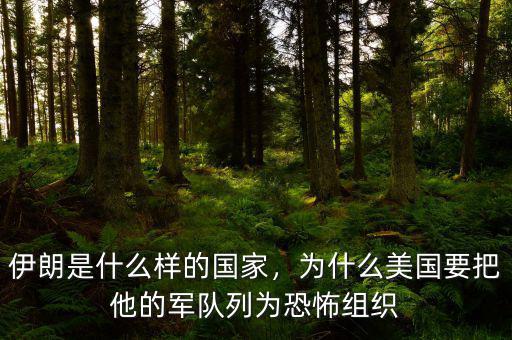 伊朗是什么樣的國(guó)家，為什么美國(guó)要把他的軍隊(duì)列為恐怖組織
