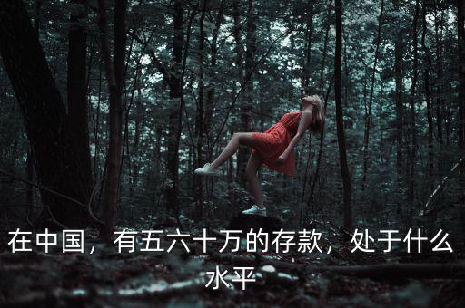 在中國，有五六十萬的存款，處于什么水平