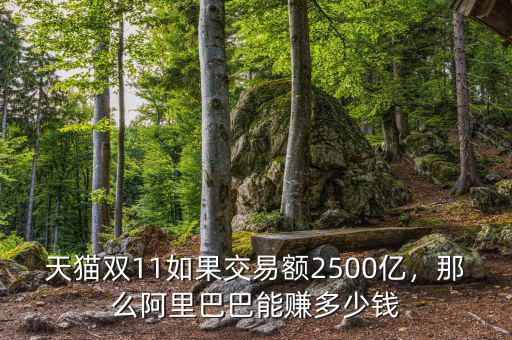 天貓雙11如果交易額2500億，那么阿里巴巴能賺多少錢
