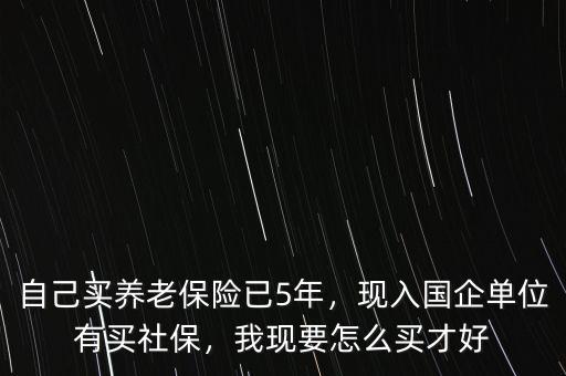 養(yǎng)老保險怎么轉入國企,現入國企單位有買社保