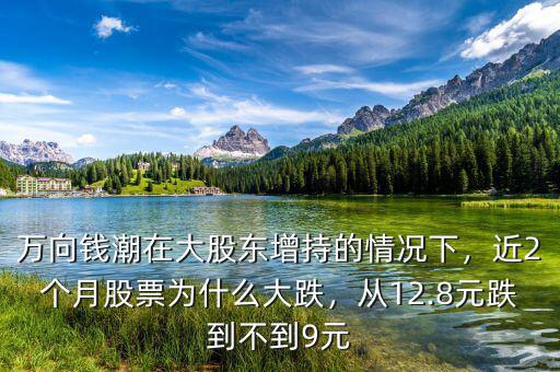 萬向錢潮在大股東增持的情況下，近2個月股票為什么大跌，從12.8元跌到不到9元
