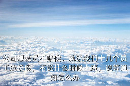 公司想裁員不賠償，就給我們十幾個(gè)員工放長假，不說什么時(shí)候上班，說等通知怎么辦