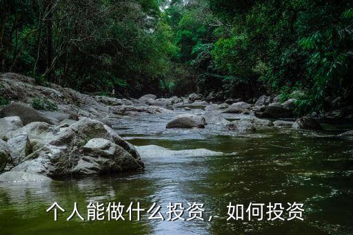 個人能做什么投資，如何投資