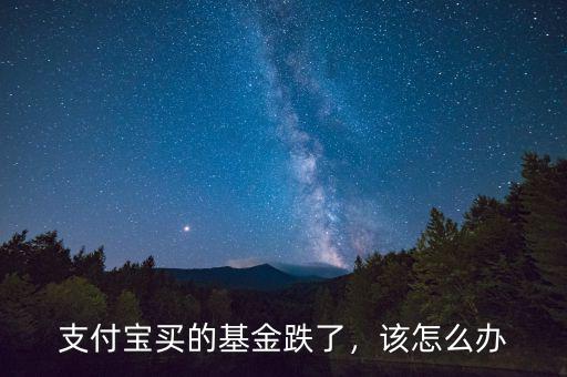 支付寶買的基金跌了，該怎么辦