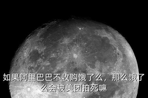 如果阿里巴巴不收購(gòu)餓了么，那么餓了么會(huì)被美團(tuán)拍死嘛