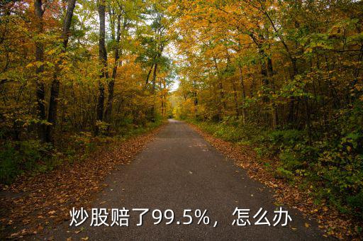 炒股賠了99.5%，怎么辦