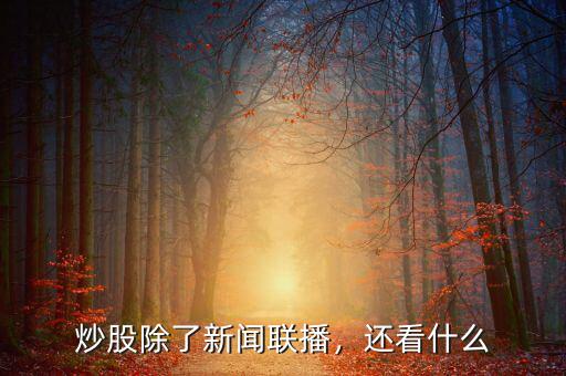 炒股除了新聞聯(lián)播，還看什么