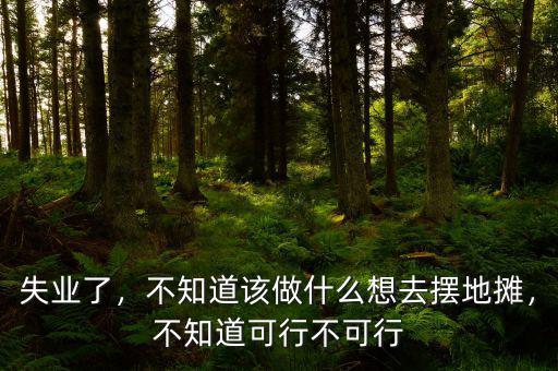 失業(yè)了，不知道該做什么想去擺地?cái)?，不知道可行不可? class=