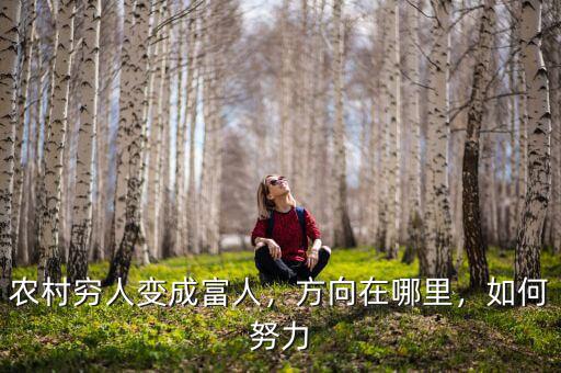 農(nóng)村窮人變成富人，方向在哪里，如何努力