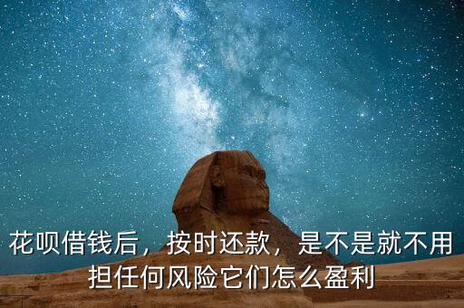 花唄借錢后，按時還款，是不是就不用擔(dān)任何風(fēng)險它們怎么盈利
