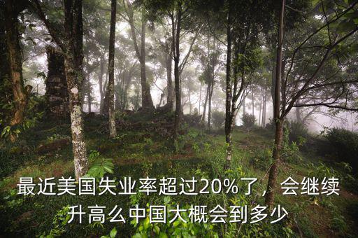 最近美國失業(yè)率超過20%了，會(huì)繼續(xù)升高么中國大概會(huì)到多少