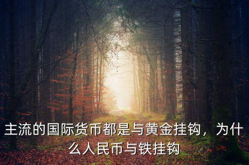 主流的國際貨幣都是與黃金掛鉤，為什么人民幣與鐵掛鉤