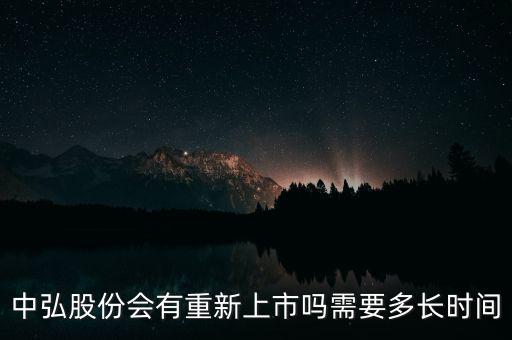 中弘股份會(huì)有重新上市嗎需要多長時(shí)間
