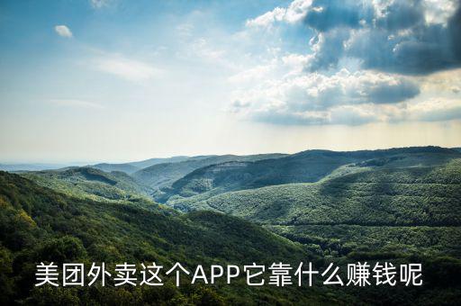 美團(tuán)外賣這個(gè)APP它靠什么賺錢呢