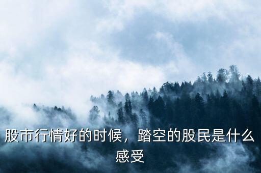股市行情好的時候，踏空的股民是什么感受