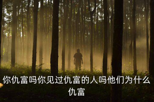 你仇富嗎你見(jiàn)過(guò)仇富的人嗎他們?yōu)槭裁闯鸶? class=