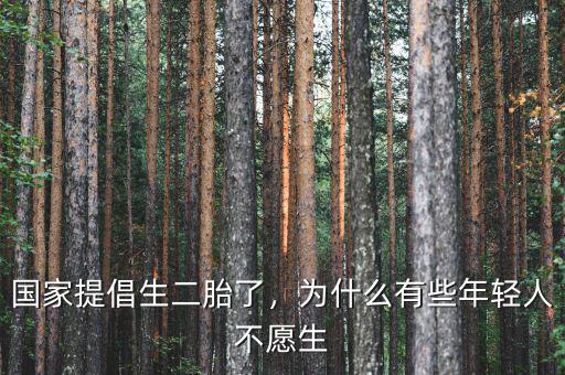 國家提倡生二胎了，為什么有些年輕人不愿生