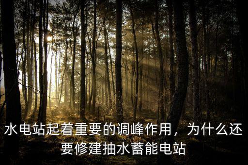 水電站起著重要的調(diào)峰作用，為什么還要修建抽水蓄能電站