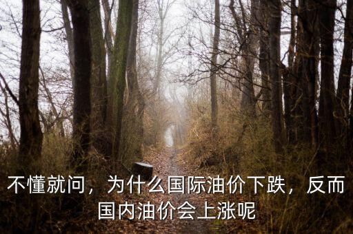 不懂就問，為什么國際油價下跌，反而國內(nèi)油價會上漲呢