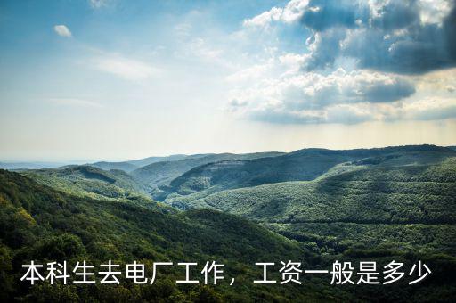 本科生去電廠工作，工資一般是多少