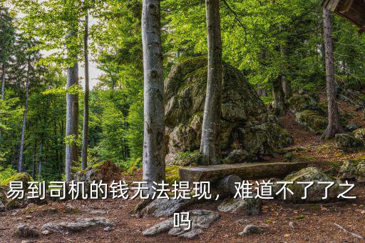 易到司機(jī)的錢(qián)無(wú)法提現(xiàn)，難道不了了之嗎