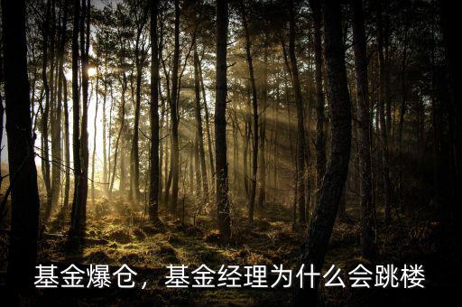 基金爆倉，基金經(jīng)理為什么會跳樓