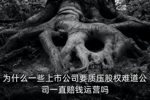 為什么一些上市公司要質(zhì)壓股權(quán)難道公司一直賠錢(qián)運(yùn)營(yíng)嗎
