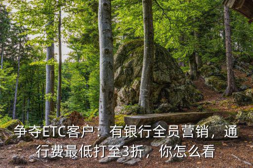 爭奪ETC客戶：有銀行全員營銷，通行費最低打至3折，你怎么看