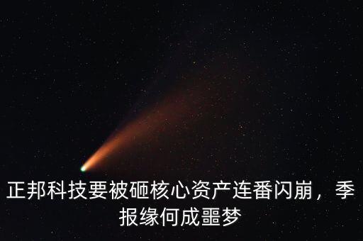 正邦科技要被砸核心資產(chǎn)連番閃崩，季報(bào)緣何成噩夢(mèng)