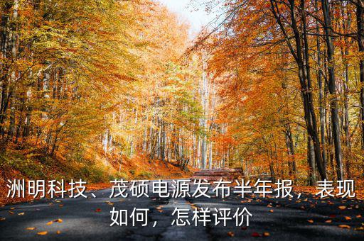 洲明科技、茂碩電源發(fā)布半年報，表現(xiàn)如何，怎樣評價