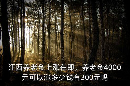 江西養(yǎng)老金上漲在即，養(yǎng)老金4000元可以漲多少錢(qián)有300元嗎